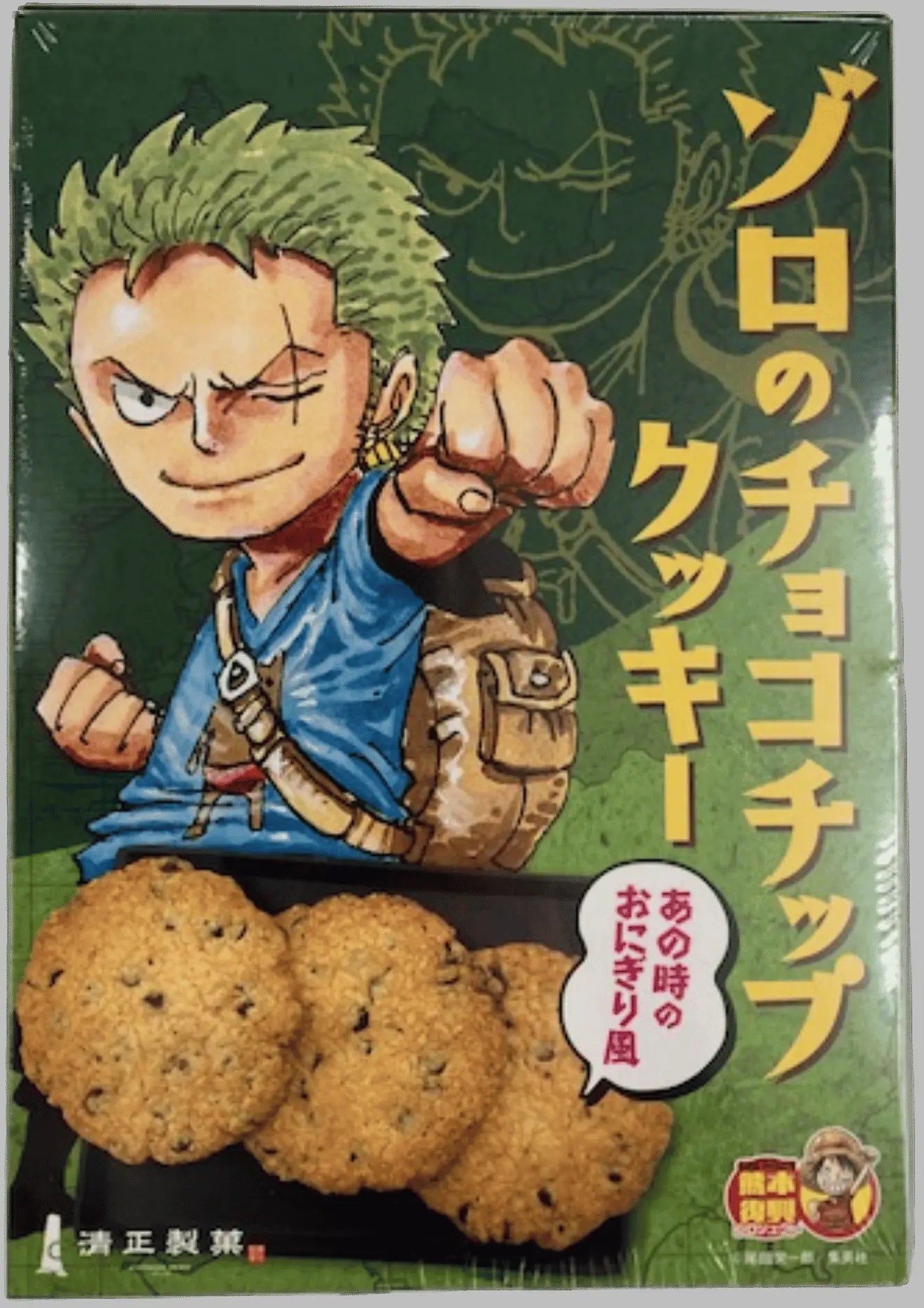 熊本限定 ONE PIECE ゾロのチョコチップクッキー オートミール使用｜清正製菓