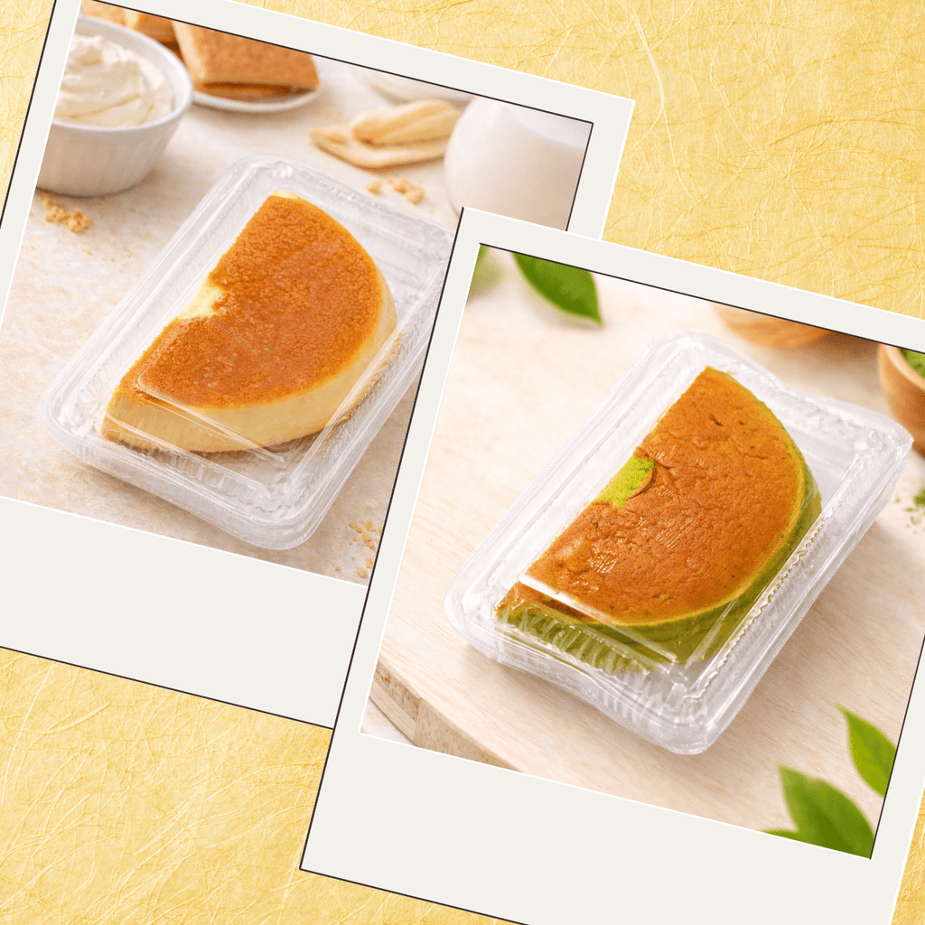 スフレチーズケーキ 食べ比べ6個セット（プレーン・抹茶 各3）【冷凍】 - 清正ストア