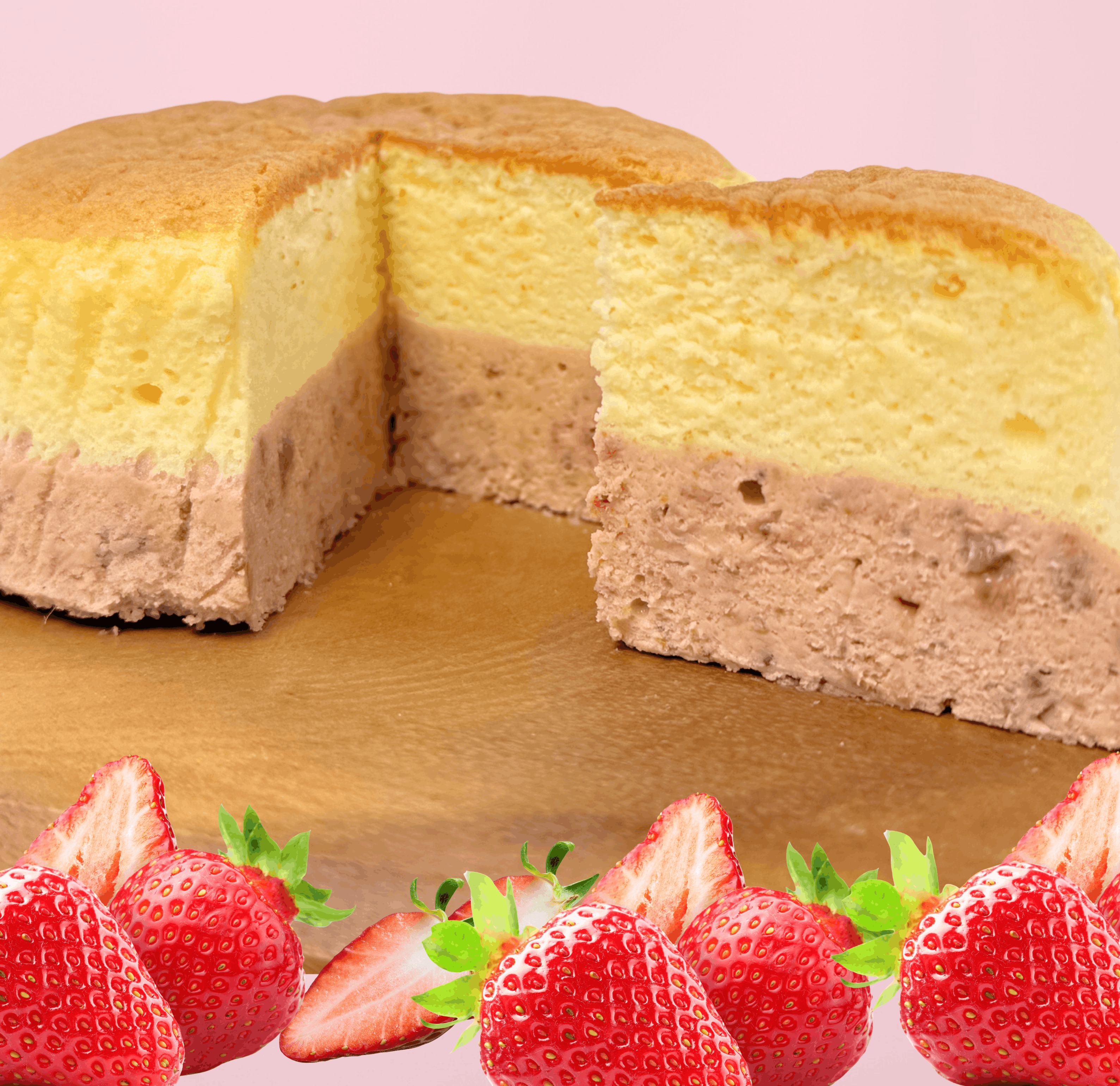 【冷凍】苺BA・SU・LE（バスクチーズケーキ × スフレチーズケーキ × いちご）