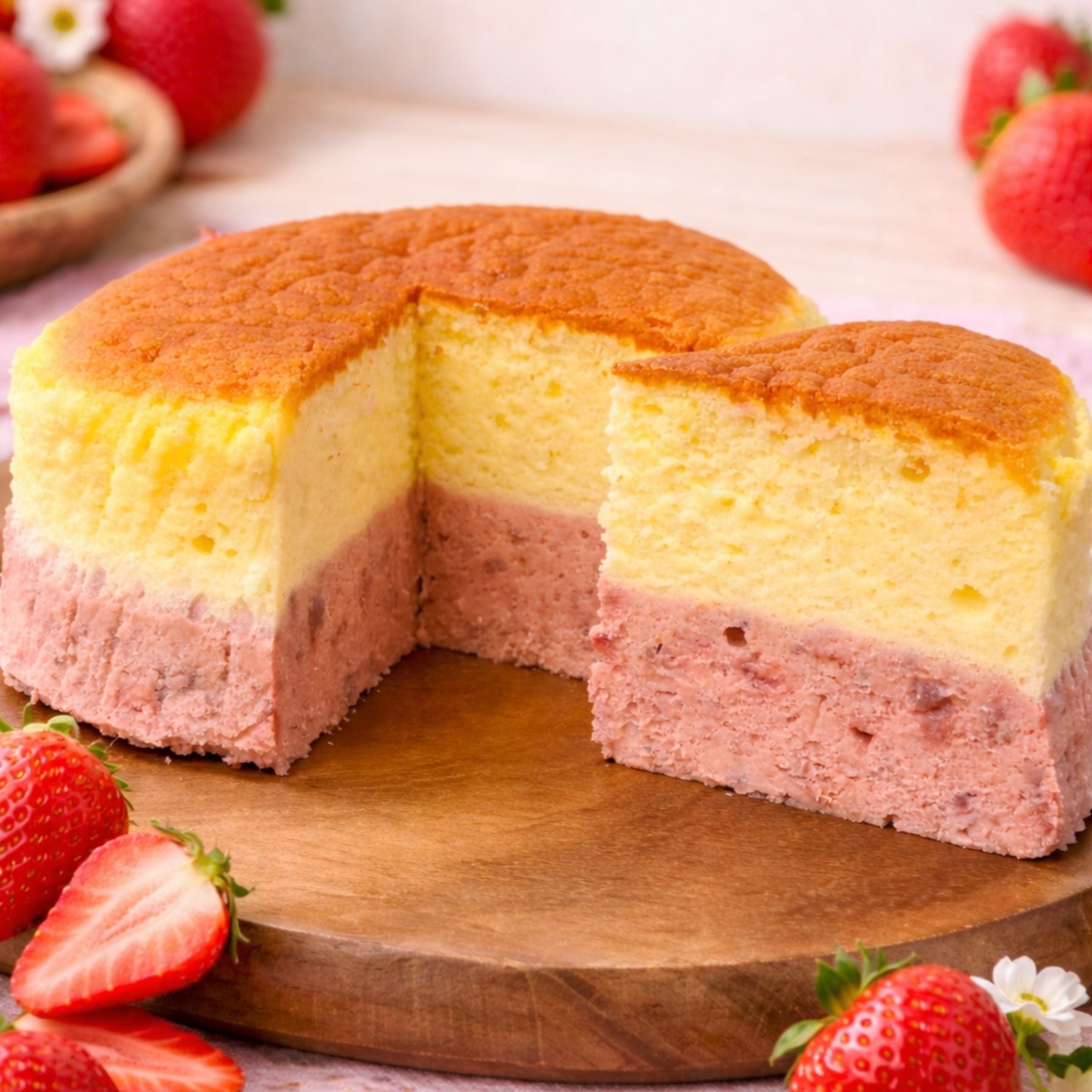 いちごの二層チーズケーキ（熊本スイーツ）