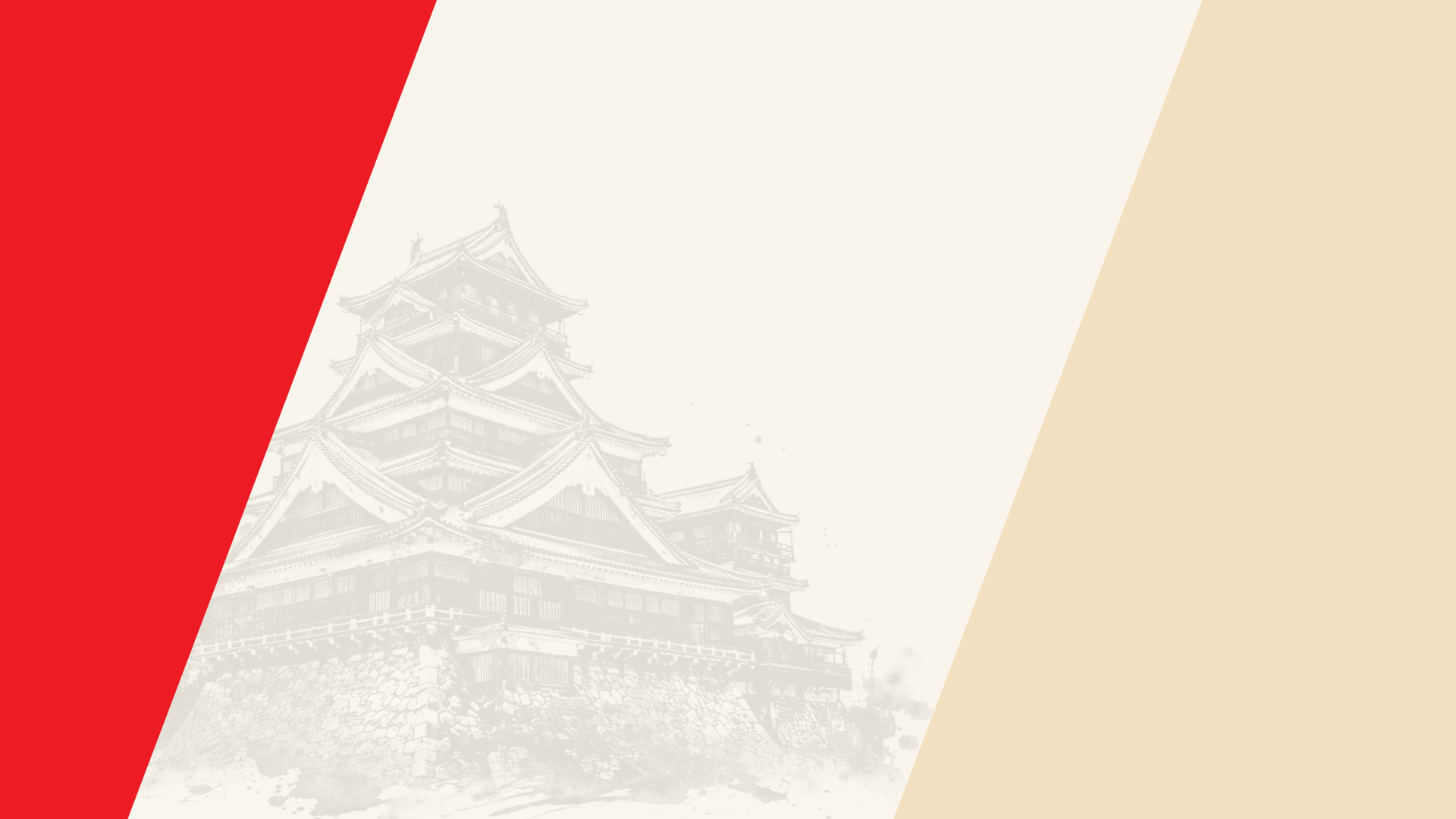 熊本城のイラスト背景デザイン（熊本名物イメージのグラフィック）2