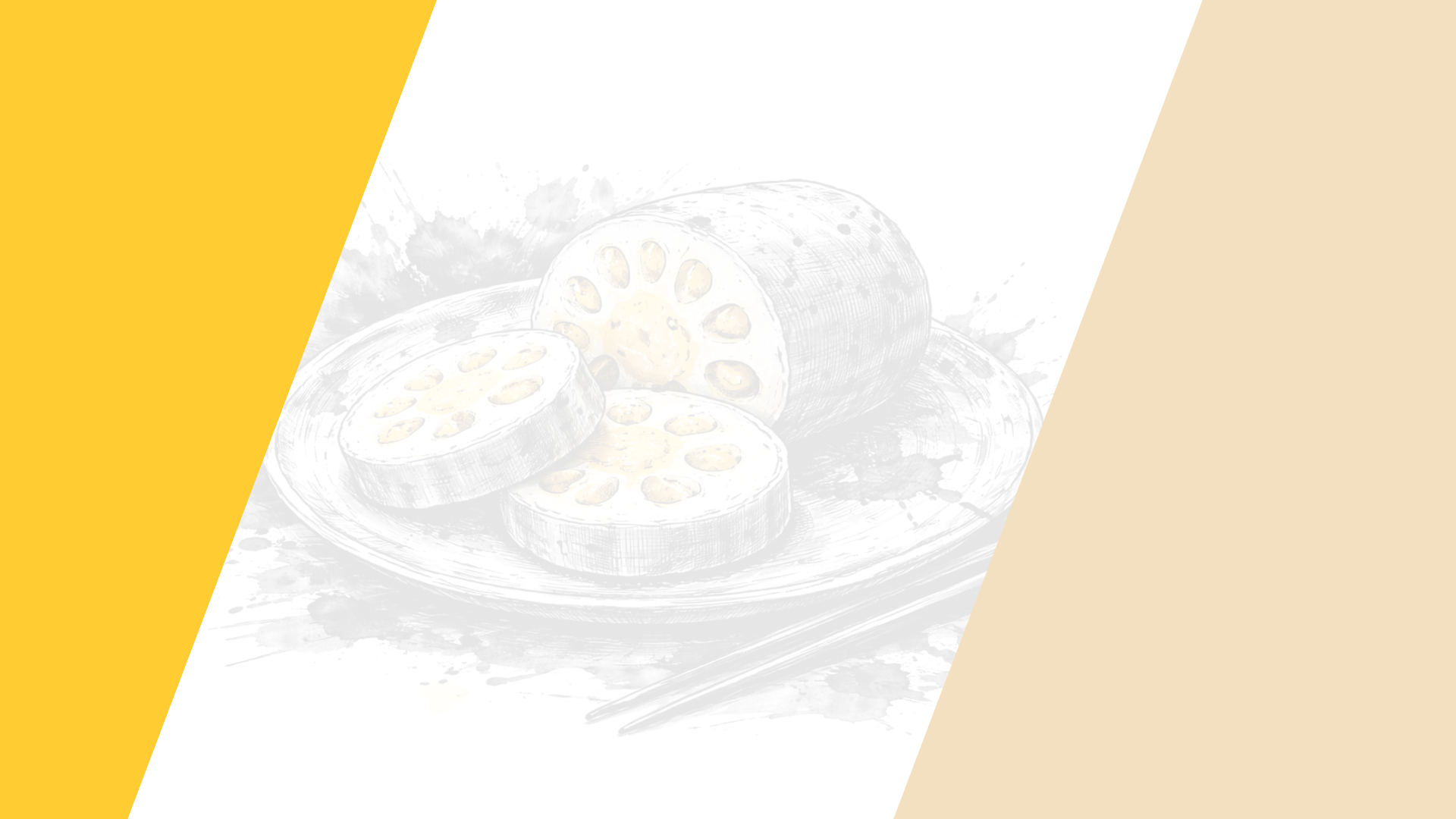 からしれんこんのイラスト背景デザイン（熊本名物モチーフのグラフィック）2